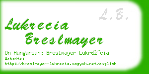 lukrecia breslmayer business card